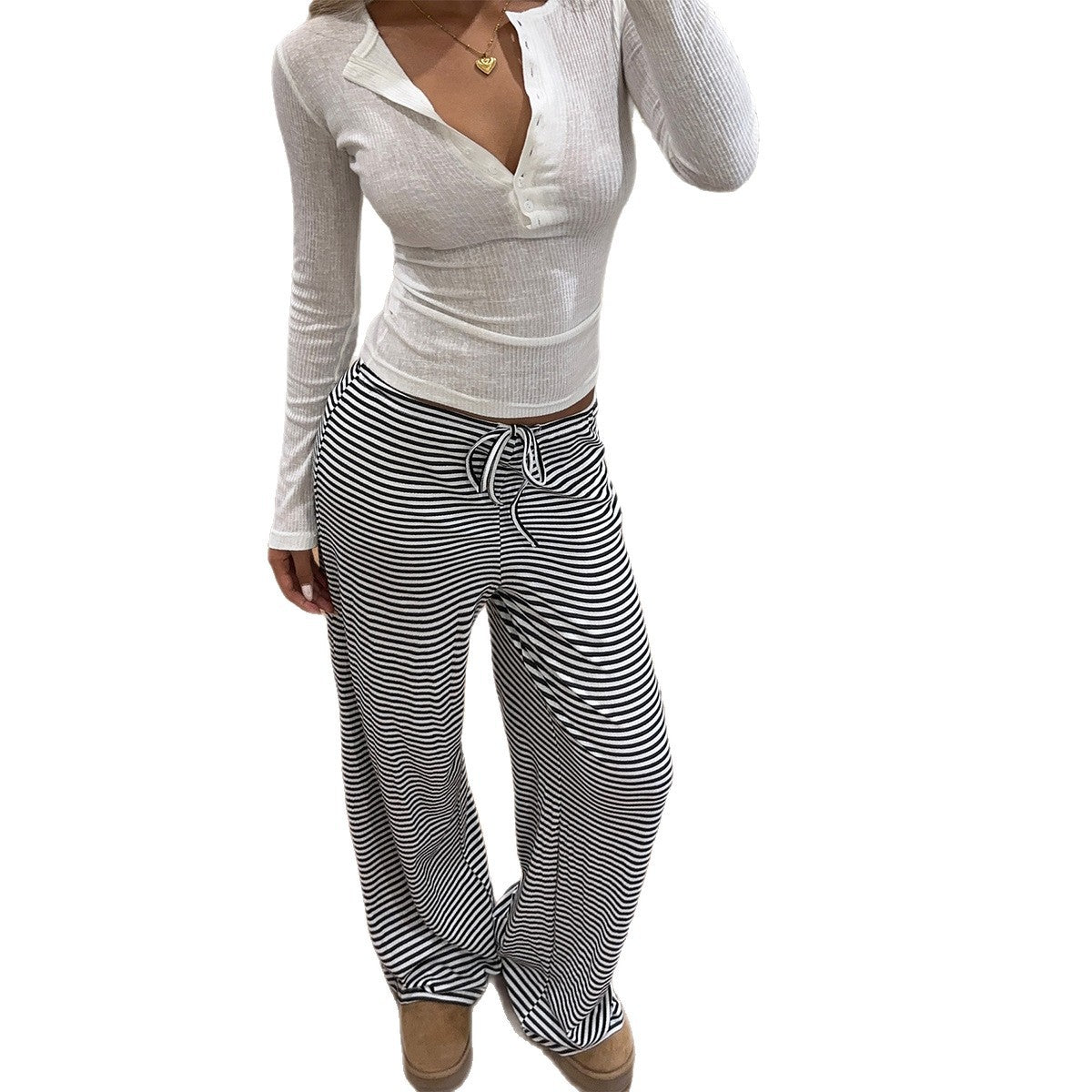 Versatile Casual Straight-leg Pants For Women