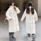 Thickened Knee-length Black Puffer Coat