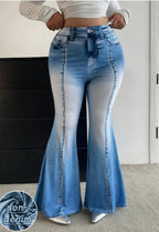 Women's Fashionable Low Waist Flared Jeans