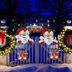 Garden Custom Santa Claus Design Christmas Fence Decoration Set - The Premium