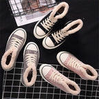 Canvas Shoes Women's Plush Cotton-padded Warm-keeping Cotton Shoes