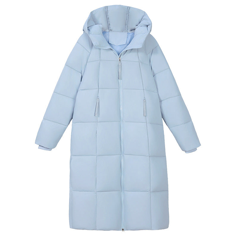 Thickened Knee-length Black Puffer Coat