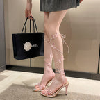 Butterfly High Heel Sweet Stiletto Heel Thin Strap Sandals