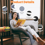 1Pc Full Body Electric Massage Mat With Heat Vibration Massage Pad Cushion Back Massage Mattress Chair Pad With Neck Massage Pillow With 10 Vibration Motors Timer Fedex Shipping