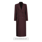 Pure Color All-matching Angola Red Long-cut Coat