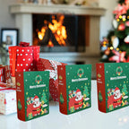 10 Pcs Christmas Treat Boxes Book Shape Cartoon Candy Box Christmas Tree Santa Bakery Gift Boxes For Christmas Birthday Wedding Party Present Decoration Supplies - The Premium