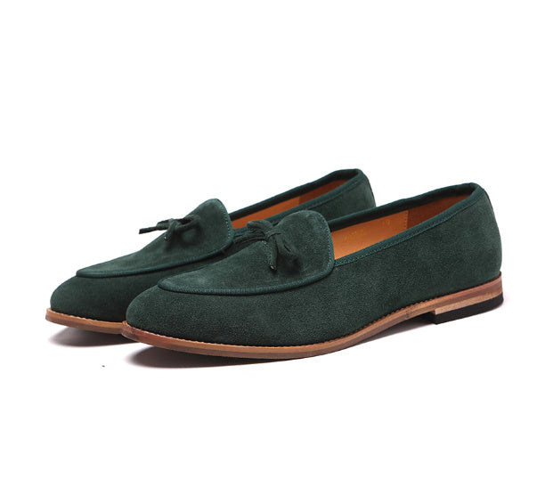 Genuine Leather Suede Slip-on Loafers