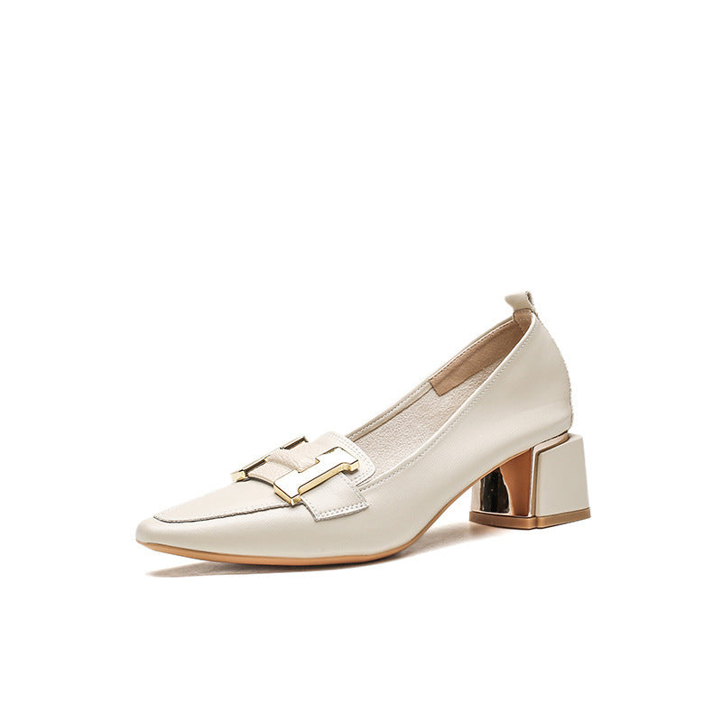 Chunky Heel High-heel Commuter Shallow Shoes