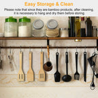 Set Of 6Pcs Cooking Utensil Bamboo Wooden Spoons Spatula Kitchen Cooking Tools Nonstick Wooden Cookware Kitchen Gadgets