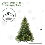 PVC Christmas Tree, Christmas Decorations, Green, With Lights - The Premium