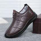 Winter Men's Warm Velvet Padded Thickened Waterproof Non-slip Elderly Cotton Boots