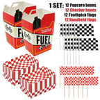 48 Pcs Race Car Theme Party Supplies Decorations Set - The Premium