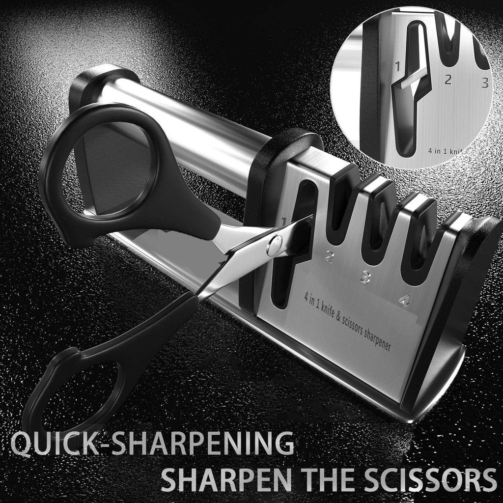 1pcs 4-in-1 Kitchen Blade And Scissor Sharpening Tool