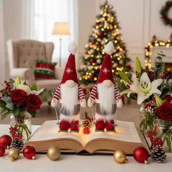 2PCS Set Christmas Gnomes Holiday Decor Cute Tabletop Ornaments For Party Gifts & Home Display FBA Shipment - The Premium