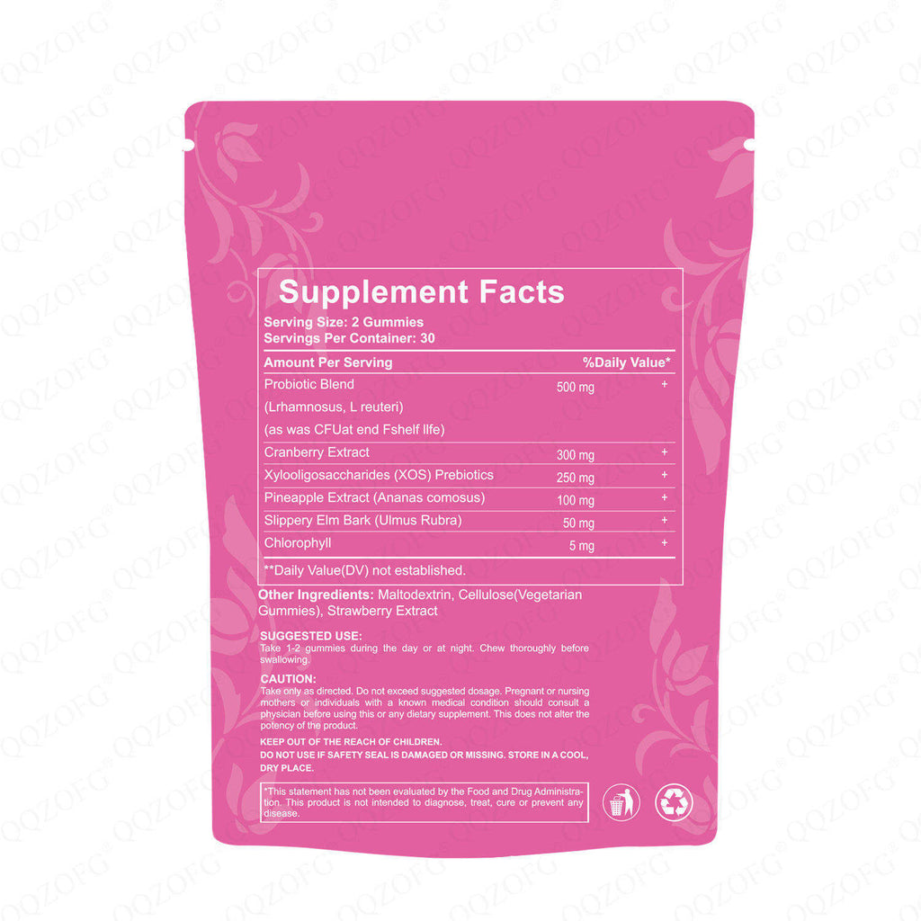 Vaginal Probiotic Gummy Woman Daily Intimate Health Support 60 Count