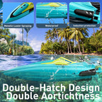 4DRC S5 Remote Control Boat For Swimming Pools And Lakes, 2.4GHz 20 MPH Racing Boat, Rechargeable Battery, Low Battery Alarm, Gifts For Boys And Girls, Logistics Sent Randomly By UPS,USPS,FEDEX