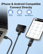 Magnetic Digital Voice Recorder With AI-Triple Noise Reduction,Portable Audio Recorder Compatible With Smart Cell Phone PC Recording Device For Lectures,Meetings,Interviews,Black