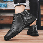 Martin Boots Trendy Genuine Leather Casual High-top Men's Fleece-lined