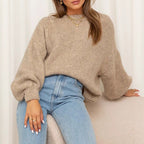Solid Color Women's Loose Casual Sweater