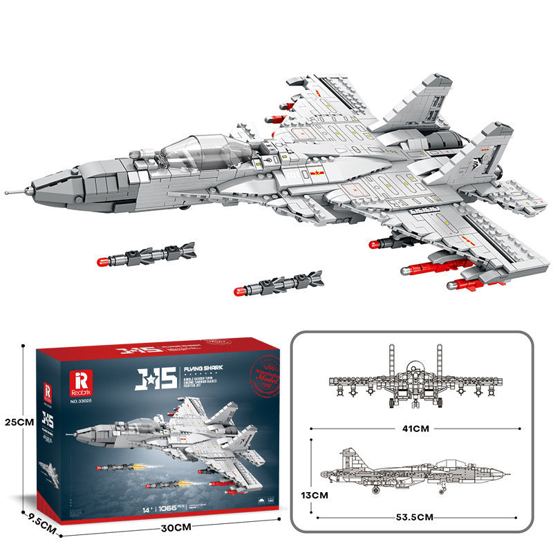 Military Building Blocks Fighter Puzzle Assembling Building Blocks
