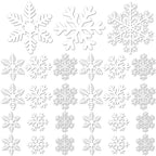 5 Sheets White Snowflake Static Sticker - The Premium