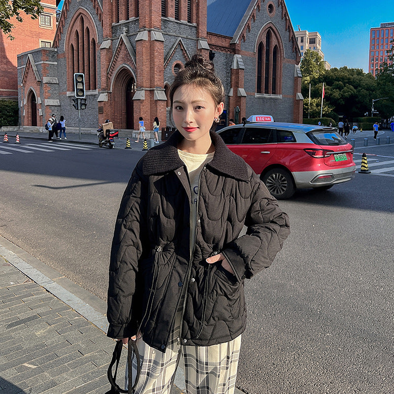 Women's Cotton-padded Lapel Winter Wool