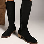 Slimming Suede Boots Women's Side Zipper Stiletto Heel Long Fashion