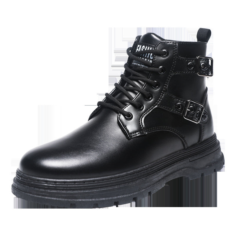 Black Martin Boots Male British Style Working Boots