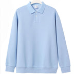 Loose Solid Color Couple Lapel Long Sleeve