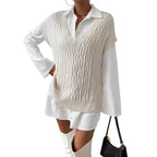 Loose Sleeveless Knit Vest Ladies