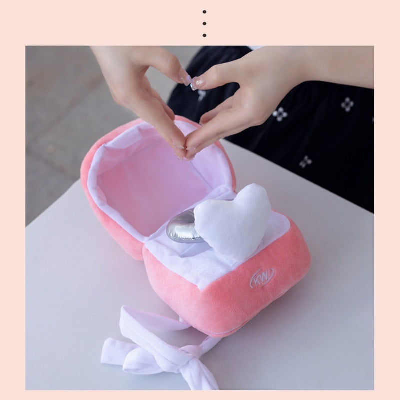 Couple Confession Ring Love Big Diamond Ring Doll Plush Ring Box