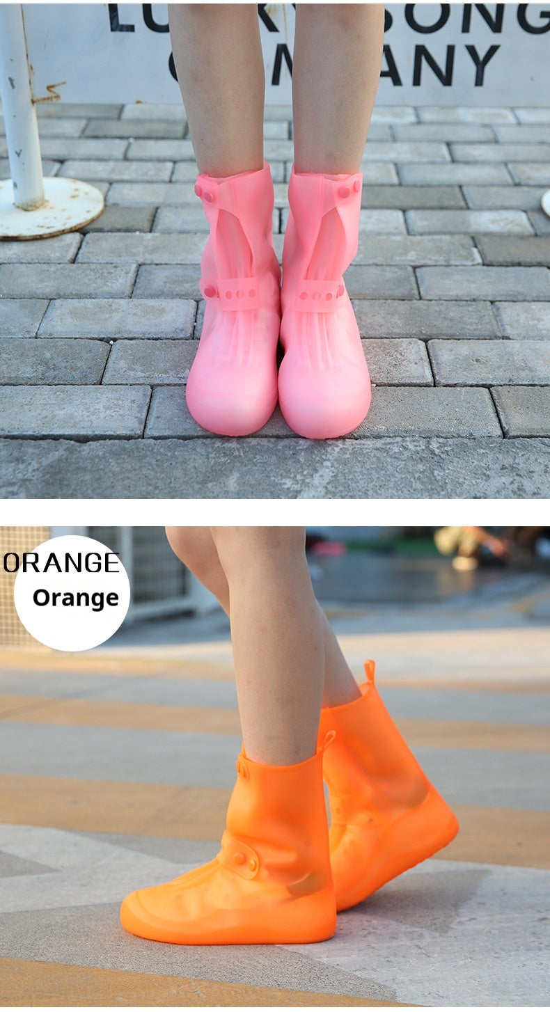 Adult And Children PVC High Top Waterproof Cover Rain Boots Double Breasted