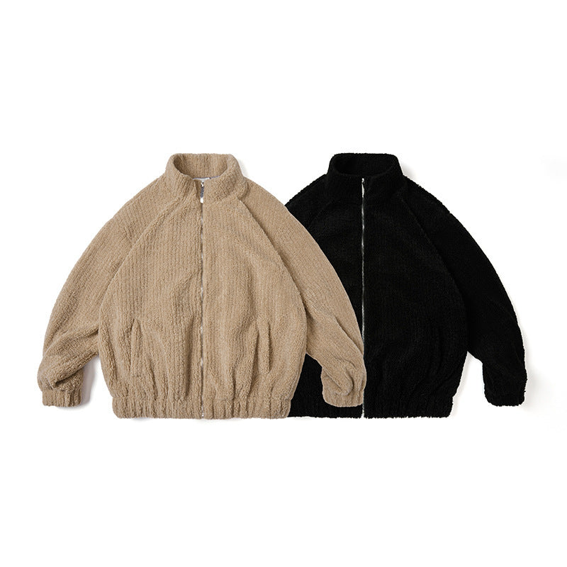 New Thickened Faux Cashmere Coat For Men