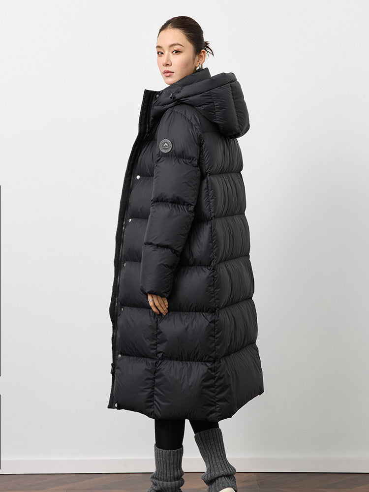 Slim Fit Warm Over-the-knee Lengthened Down Jacket Women