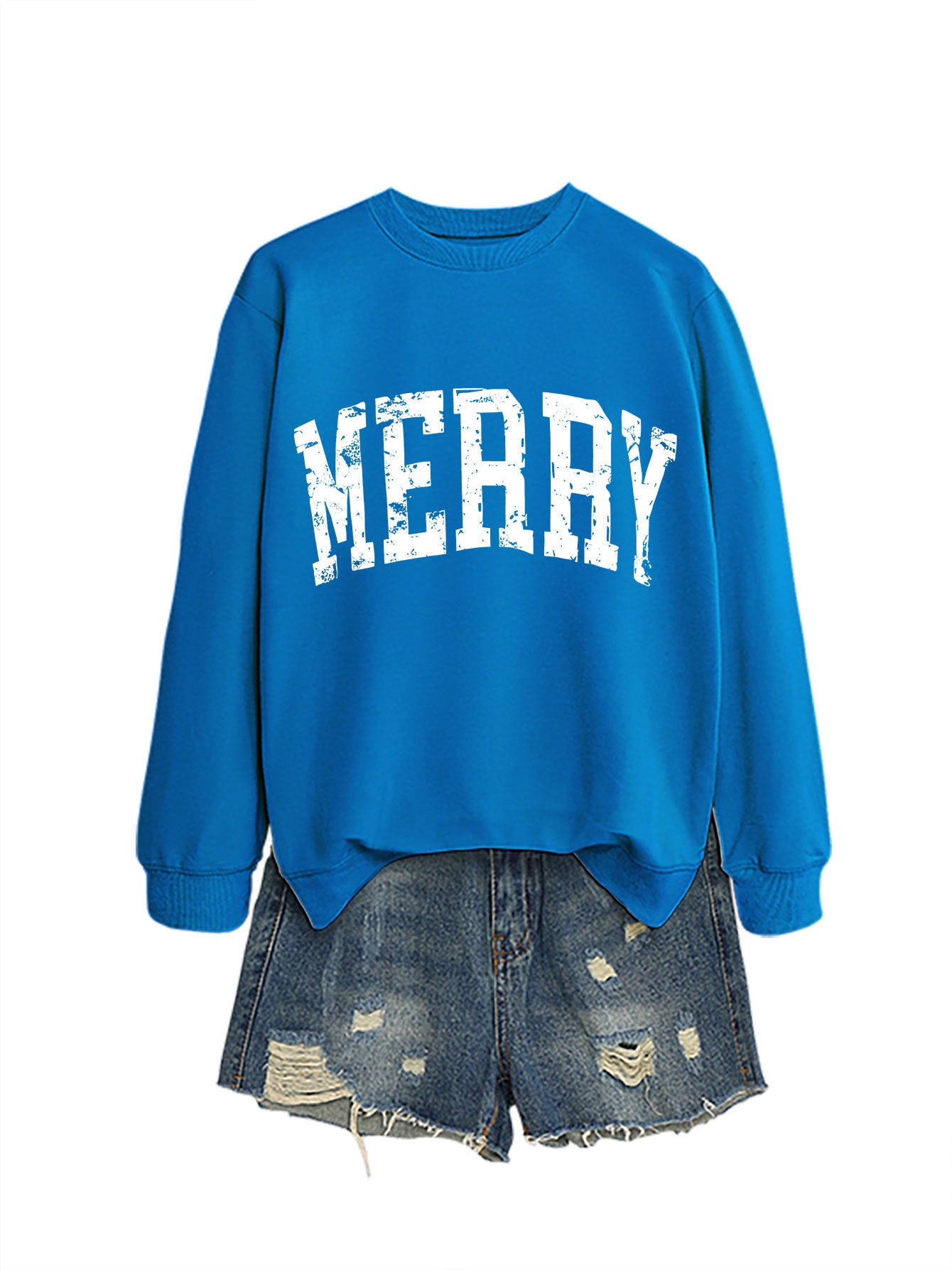 Casual Women's MERRY Letter Print Sweatshirt