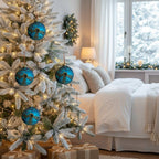 4PCS Set Christmas Glass Ball Ornaments Hanging Tree Decor Shiny Holiday Party Supplies Tree Decorations FBA Shipment - The Premium