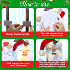 Christmas Fence Peeker Decoration Santa Claus Snowman Plastic Fence Sign Ornament Cute Fence Art Sign For Xmas DIY Home Patio Garden Outdoor - The Premium