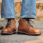 Men's Retro Lace-up Western Boots