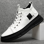 High-top Men's Shoes Winter Men's Leather Shoes Leather Casual
