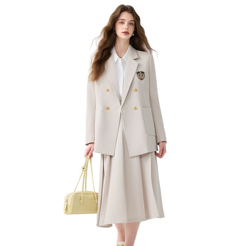 Women's Black Casual Blazer Set