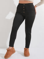 Plus-Size Thermal Yoga Pants