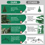 Artificial 4ft Green Christmas Tree With 856 PE PVC Mixed Branch Tips, Steel Wire, Hinged Premium & Foldable Base For Indoor Holiday Decorating - The Premium