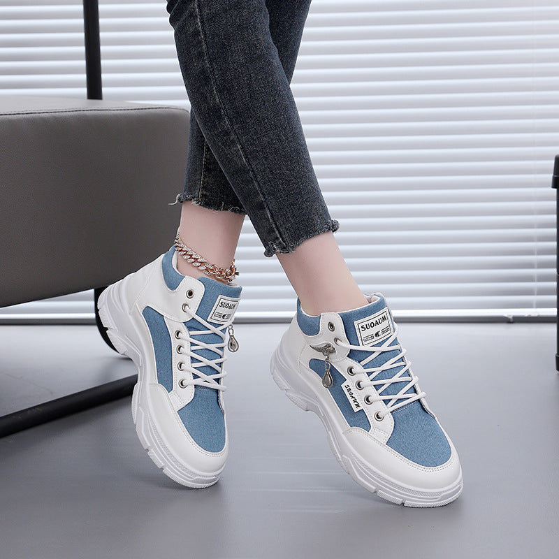 Spring And Autumn Platform Casual Skateboard Shoes Women
