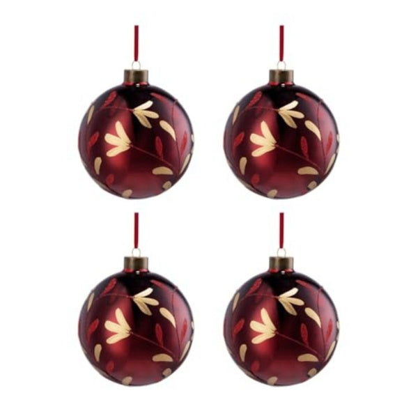 4PCS Set Christmas Glass Ball Ornaments Hanging Tree Decorations Shiny Holiday Party Decor Xmas Tree Decorations FBA Shipment - The Premium