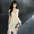 French Sexy Irregular Spaghetti-strap Vest