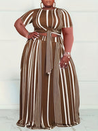 European And American Fashion Plus-size Two-piece Set