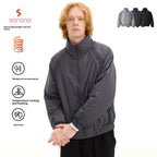 Lightweight Fleece Windproof Warm Stitching Loose Thick Cotton-padded Jacket