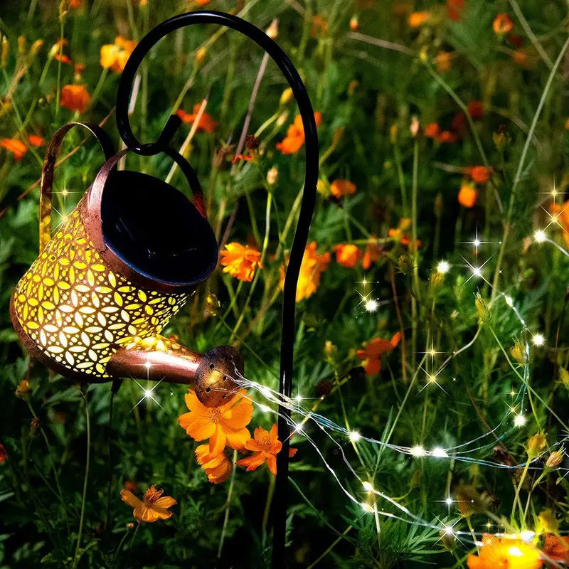 2PCS LED Watering Can Solar Light Strings, Solar Lights Outdoor Decorative Lamp, Solar Lantern Outd - The Premium