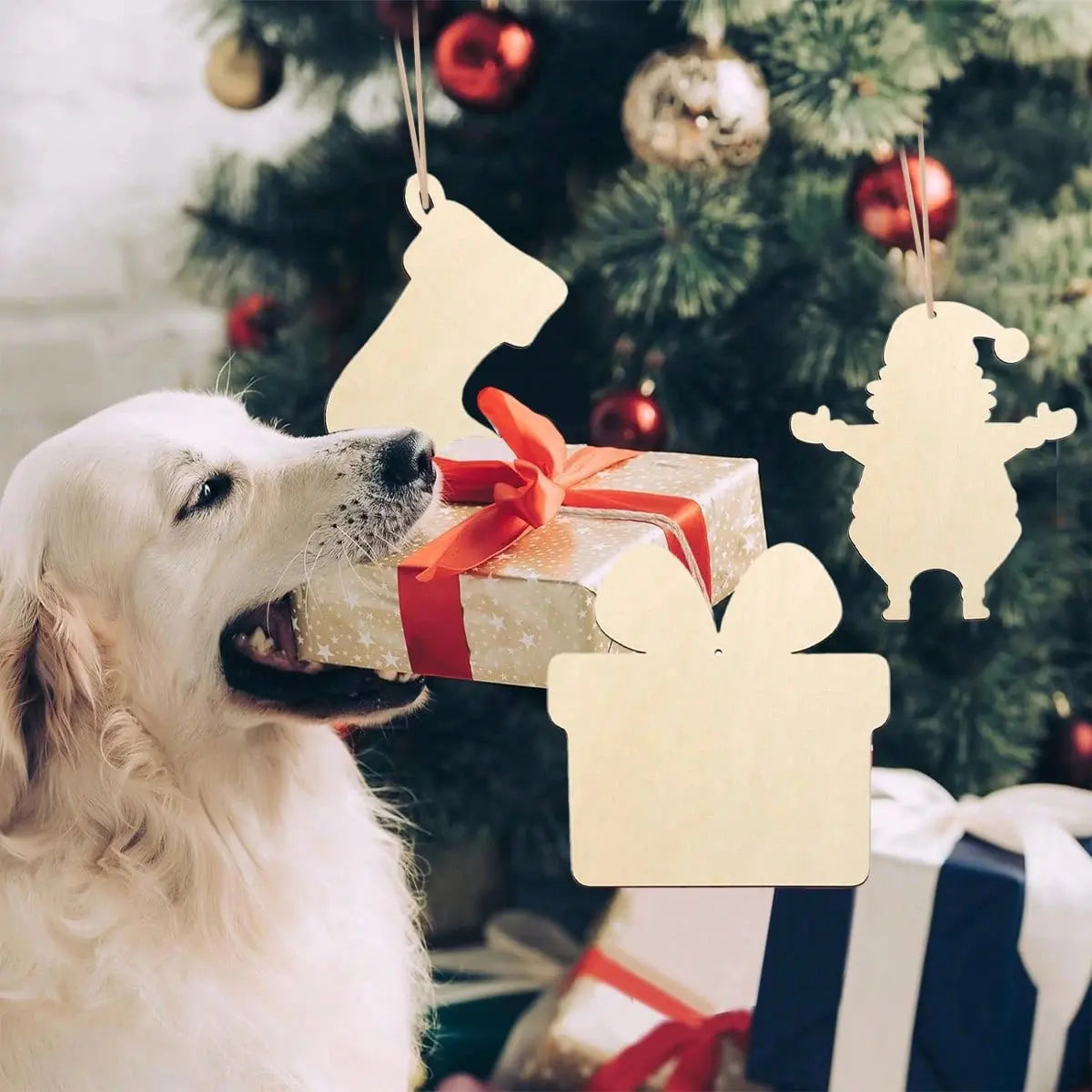 20 Pcs Wooden Christmas Ornaments Unfinished Wood Slices For Crafts In 4 Styles DIY Wooden Christmas Ornaments Hanging Decorations For DIY Craft And Holiday Decoration - The Premium