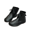Retro Genuine Leather Martin Boots, Casual Round Toe, Versatile British Style